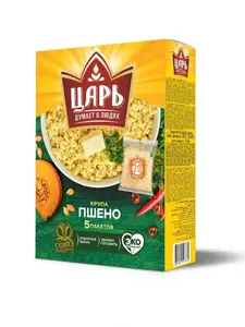 Пшено Царь, 5 пакетиков, 400 г (с ВБ кошельком)