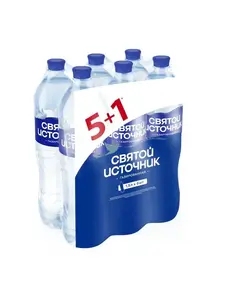 Вода газированная Святой Источник, 6 шт х 1,5 л (с картой OZON)