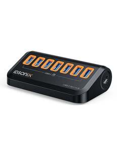 USB-хаб iDsonix DAU3 7 USB 3.2 портов, питание Type C. Скорость передачи до 5 Гбит (с картой OZON, из-за рубежа)