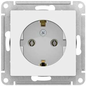 Розетка Шнайдер белая с заземлением Systeme Electric AtlasDesign 16А механизм ATN000143 (с картой OZON)