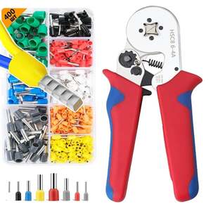 Обжимные пресс-клещи с набором клемм 400 шт, кримпер для обжима (из-за рубежа)