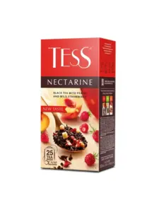 Чай черный Tess Nectarine, в пакетиках, 25 шт. (с ВБ Кошельком) + упаковка 100 пакетиков за 218₽ в описании