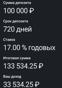 Вклад на 2 года под 17% годовых в Фора-банк 