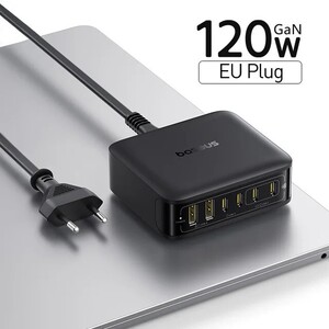 Настольное зарядное устройство Baseus E0120T Desktop Charger 120W 