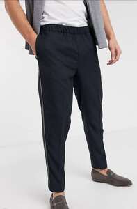 Серые зауженные брюки в клетку Burton Menswear